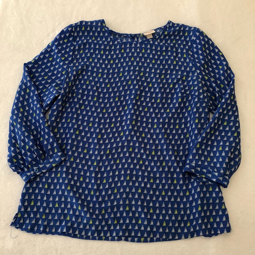 Merona nautical sailboat blouse M